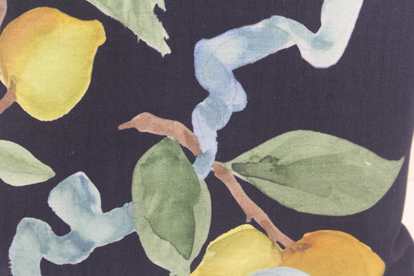 Citrina Navy Lemons 20" pillow cover