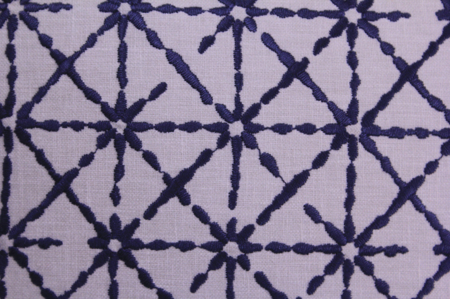 Boho Blue Velvet & Embroidered Floral Linen 20" Pillow Cover