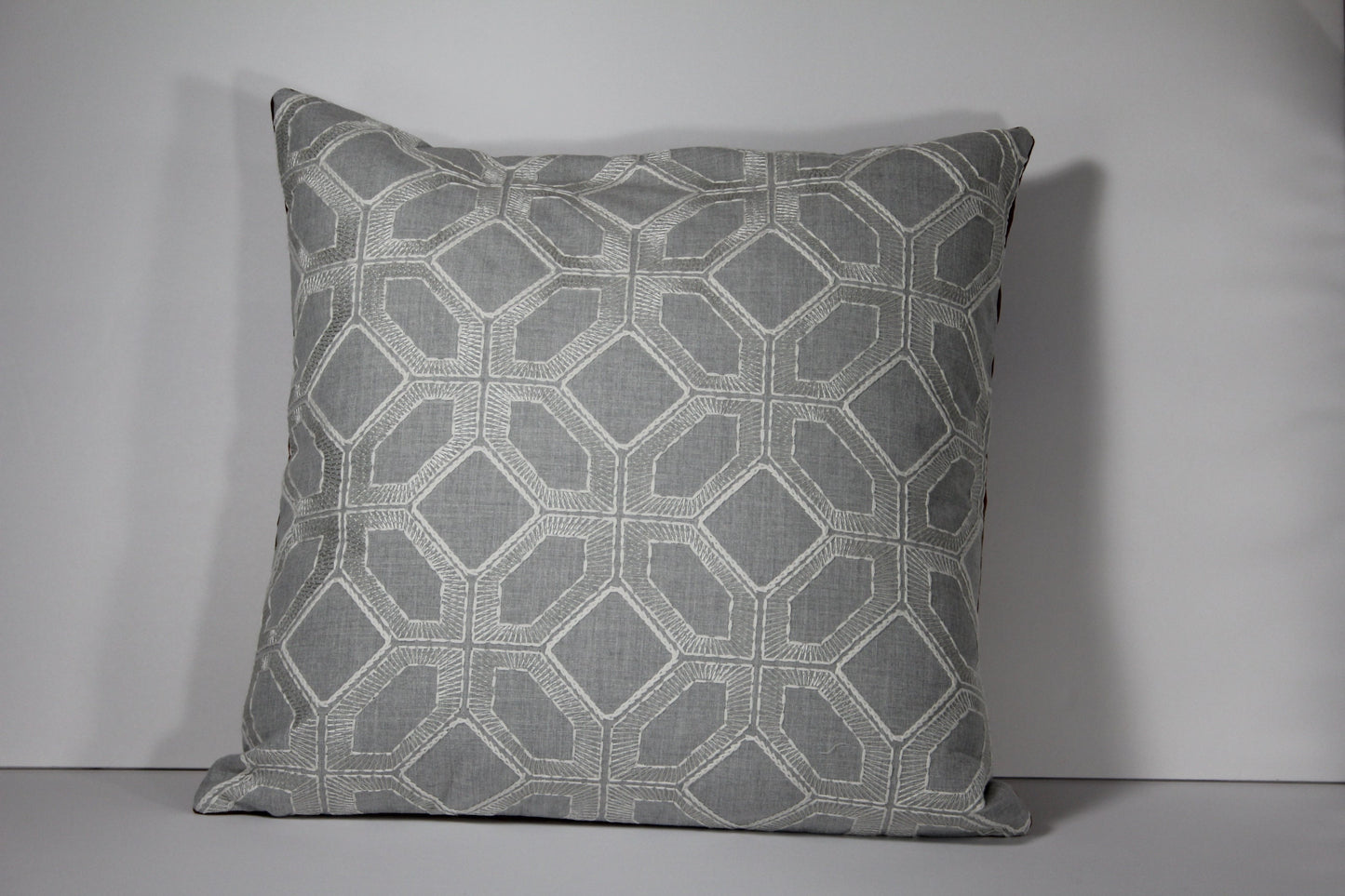 Red Velvet and Orange Silk Damask 20” pillow cover