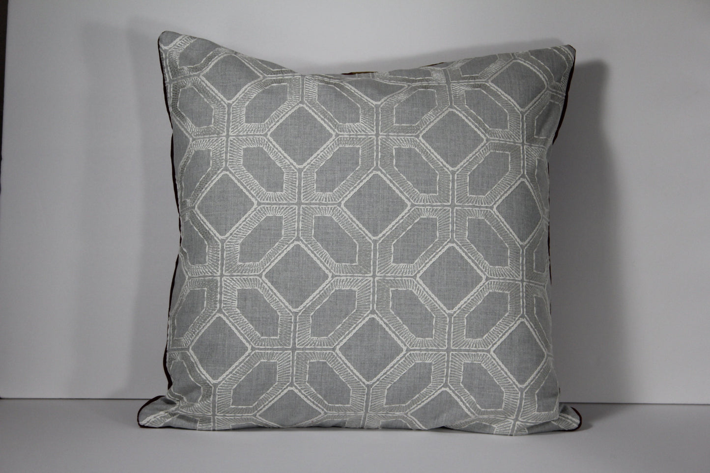 Orange Silk Damask and Red Velvet 20” panel pillow cover