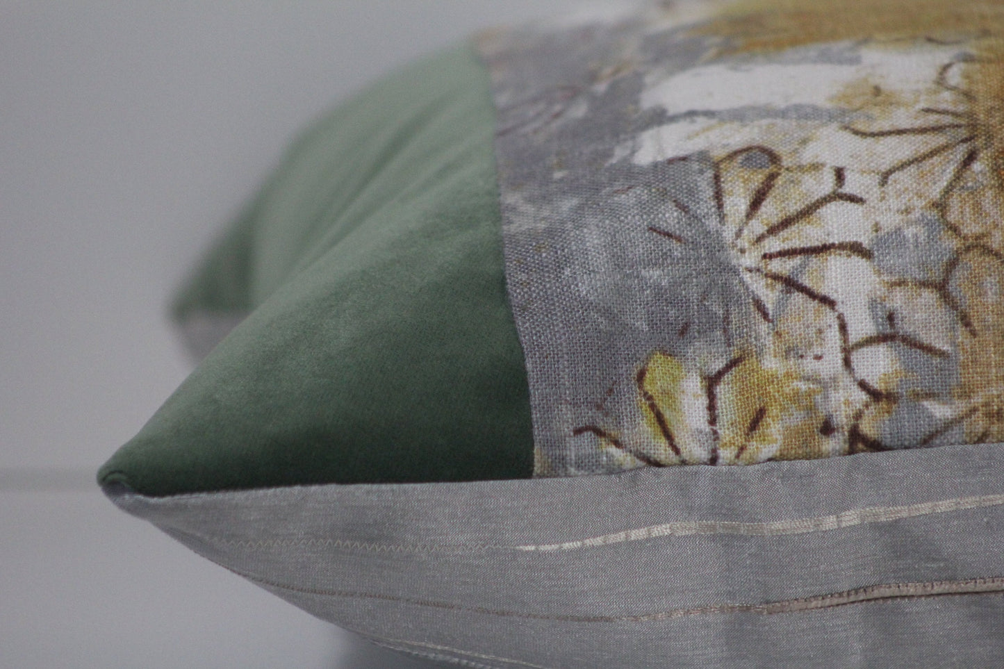 Covington Floral and Emerald Green Velvet 20” pillow cover