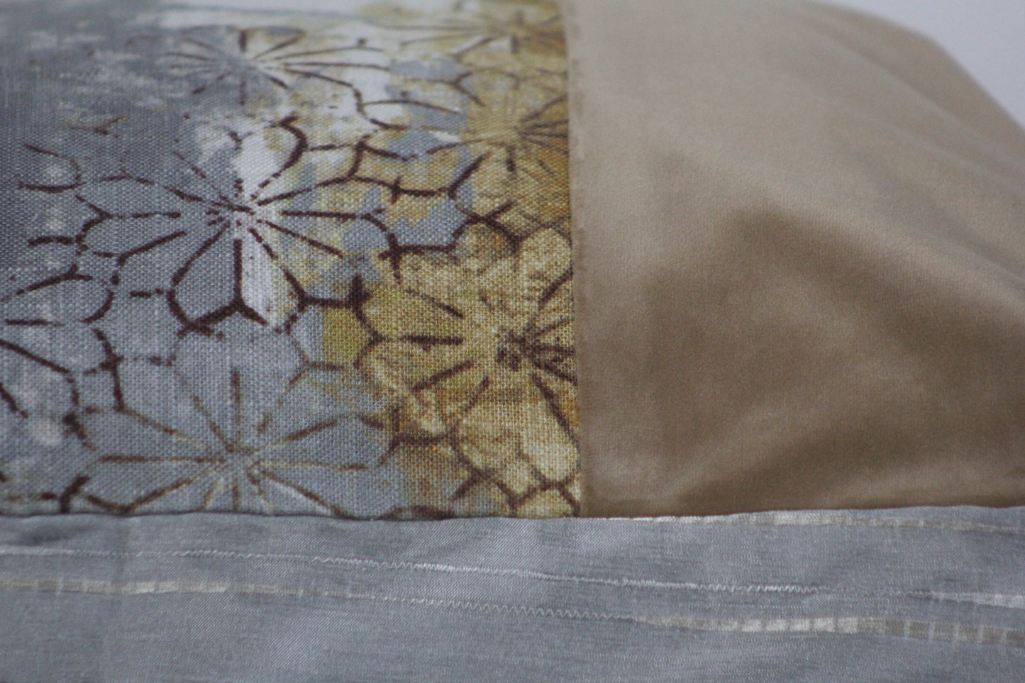 Camel Velvet and Covington Floral 20” pillow cover