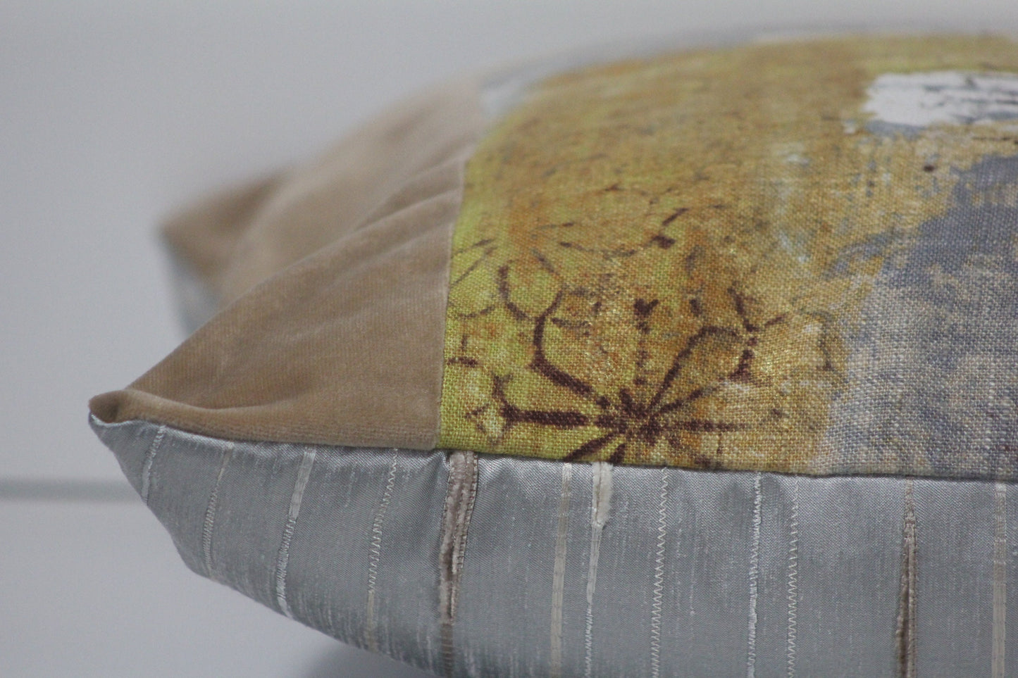 Covington Floral and Camel Velvet 20” pillow cover