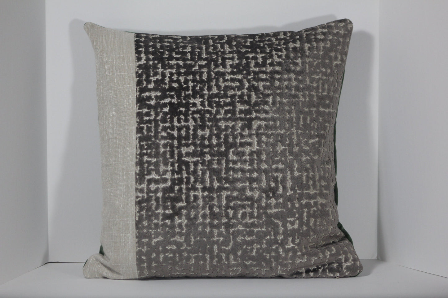 Mushroom brown cut velvet 20” pillow cover