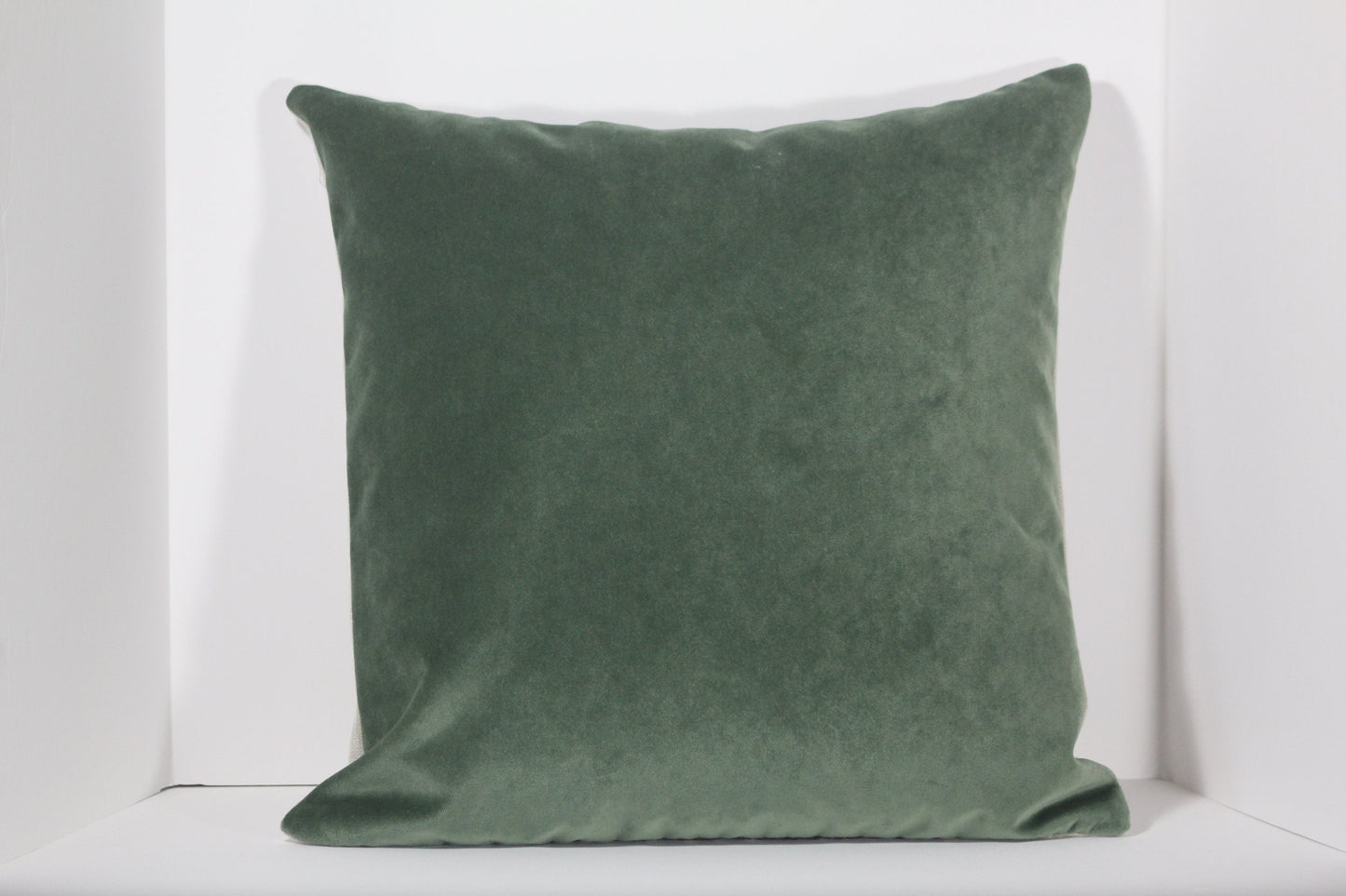 Mushroom brown cut velvet 20” central panel pillow cover