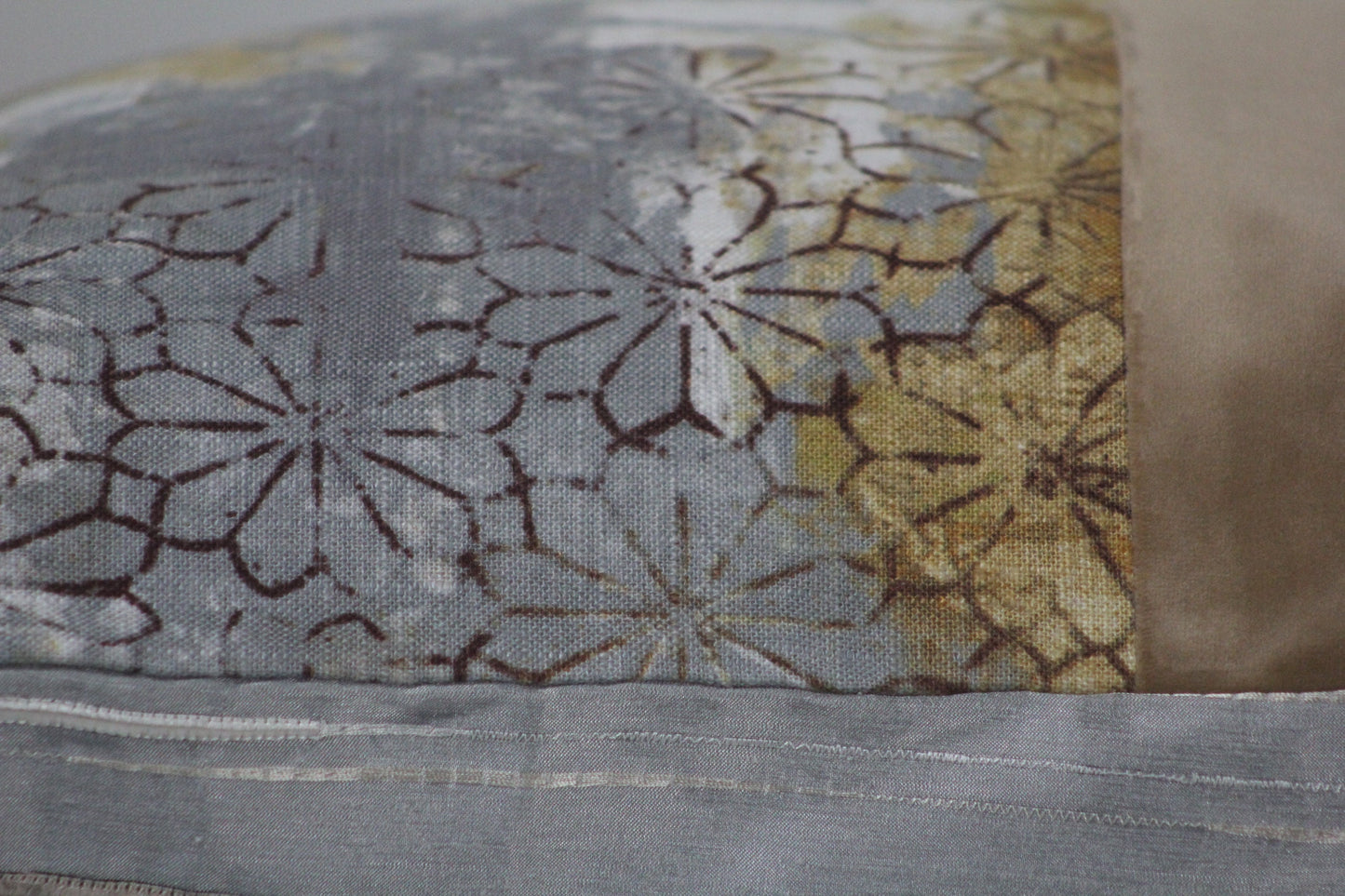 Camel Velvet and Covington Floral 20” pillow cover