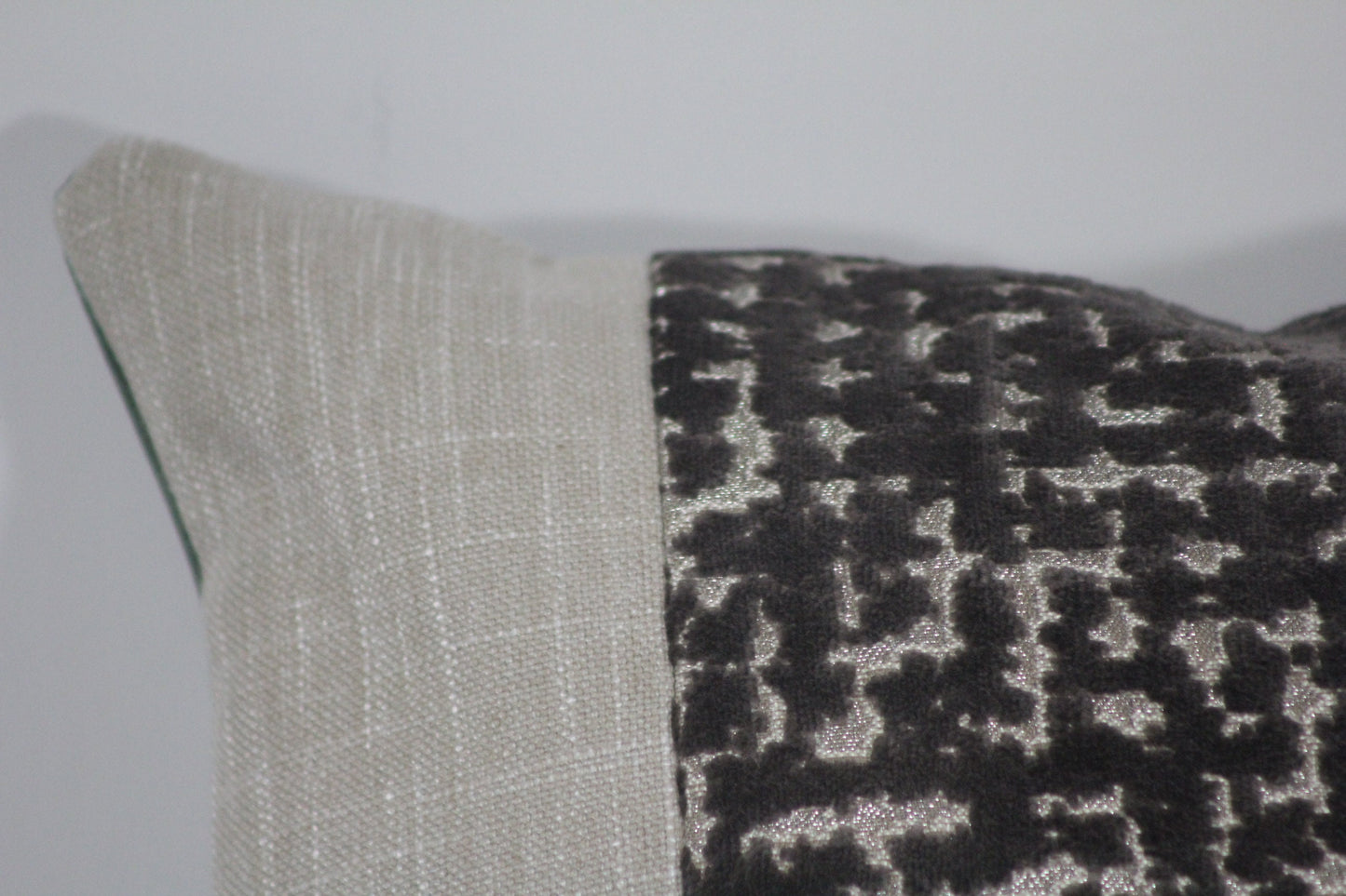 Mushroom brown cut velvet 20” pillow cover