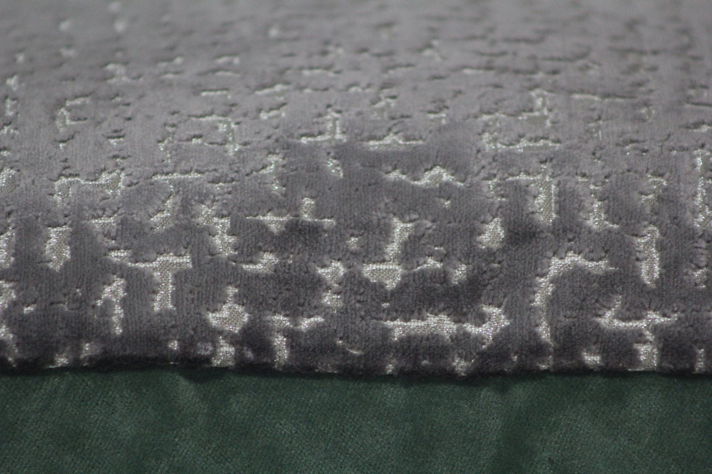 Mushroom brown cut velvet 20” central panel pillow cover