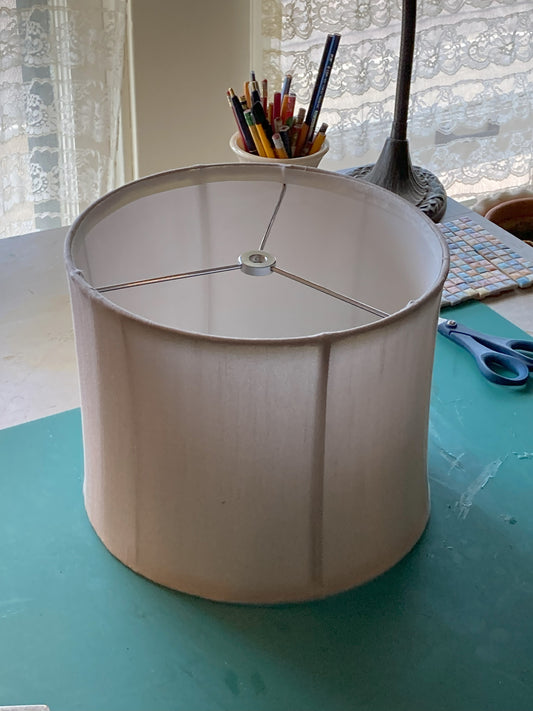 Cleaning Up an Old Lampshade to Recover