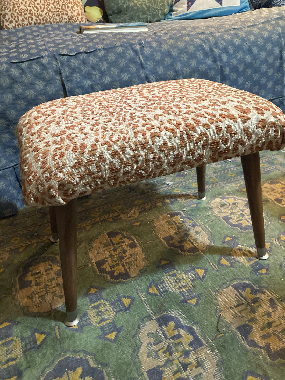 How I Make a Simple Upholstered Footstool