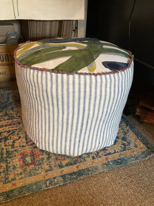 How I Make a Pouffe and Slipcover It
