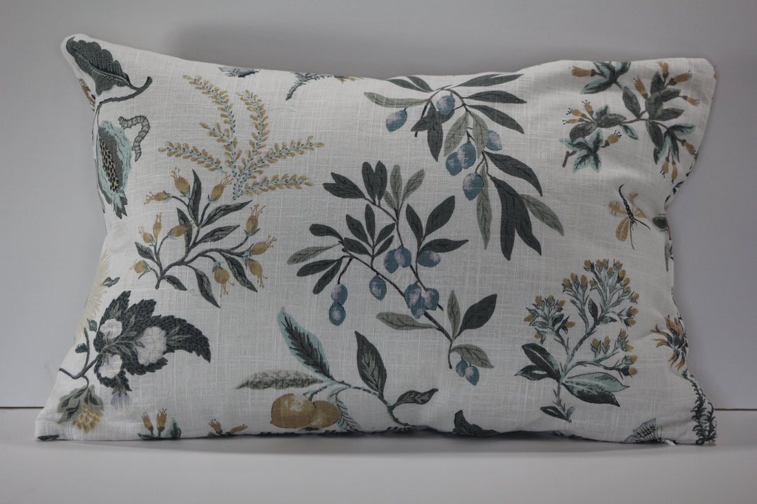 Lumbar pillow cover with French General floral print