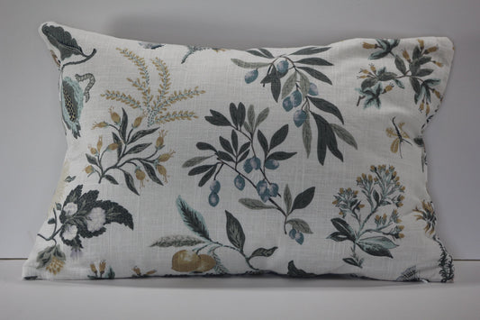 Lumbar pillow cover with French General floral print