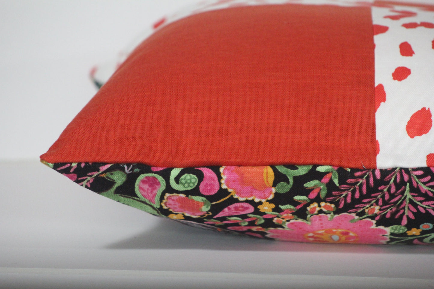 Big Ditty, Orange Linen, and Peaceful Perch 20” pillow cover